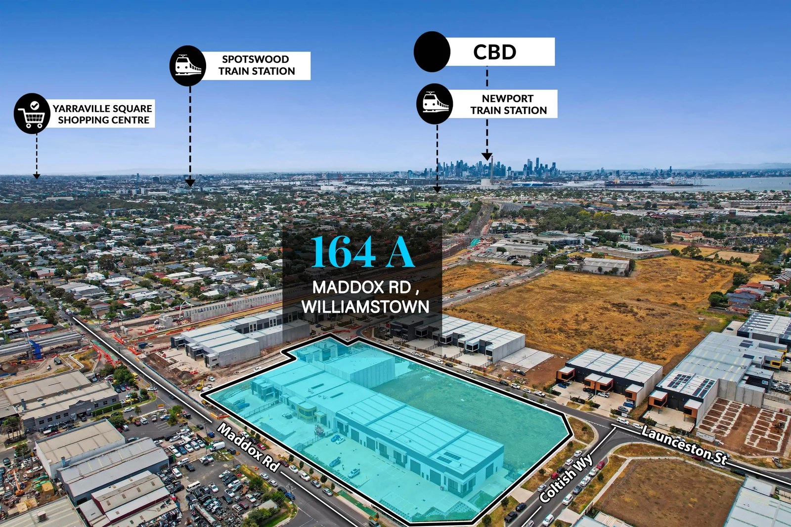 Maddox Road aerial boundary overlay
