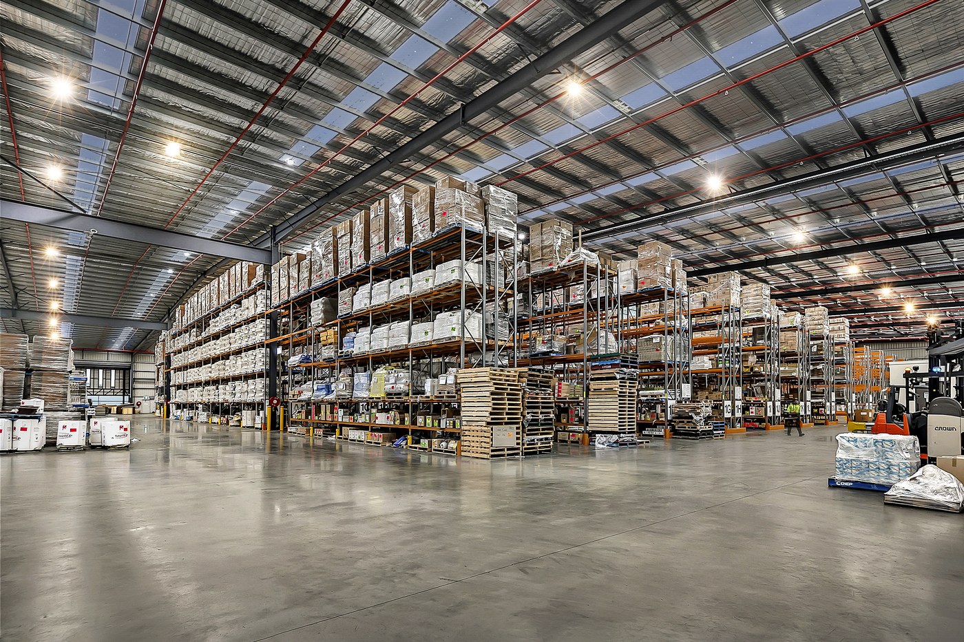 High clearance warehouse interior